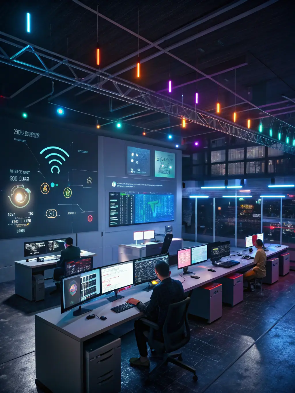 A detailed image of various IoT devices connected in a smart home environment, highlighting the role of Maksa's chips in enabling seamless connectivity and data processing.