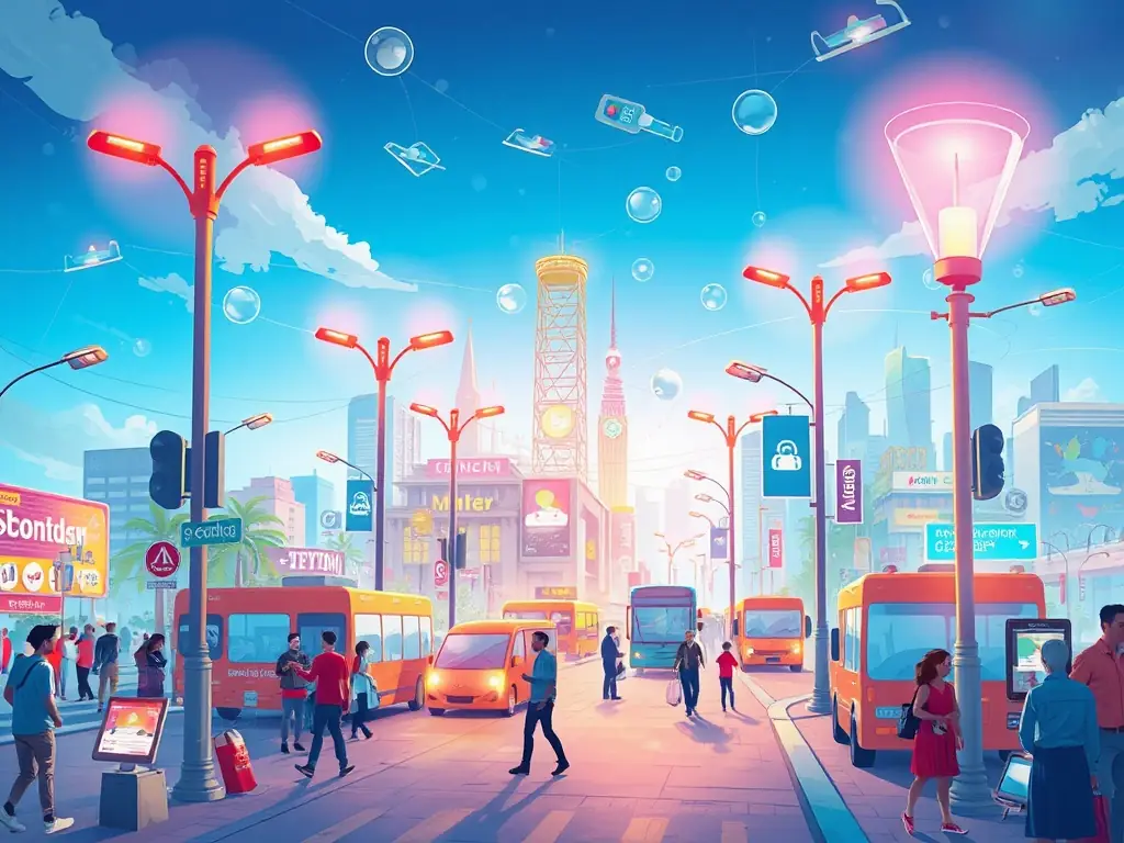 A modern image featuring a range of IoT devices and automotive systems, highlighting the connectivity and data processing capabilities of the embedded chips. The image should convey innovation and technological advancement.